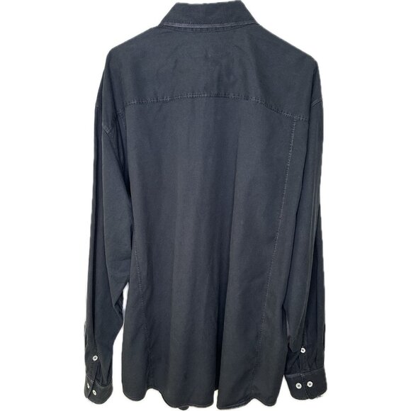Tommy Bahama Island Crafted Shirt Mens XXL Black Tencel Button Down - Picture 2 of 7